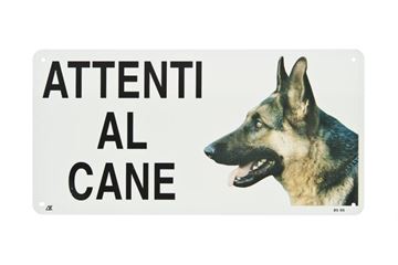 METAL POSTER  "BEWARE OF DOG"  MEDI