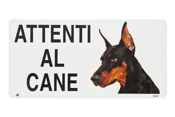 OFF ATTENTI AL CANE MEDIO METALLO  8502