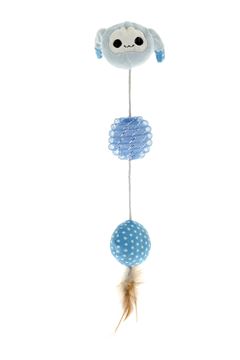 GIOCO GATTO CATNIP CUTE 2PZ. AZZURRO CM5