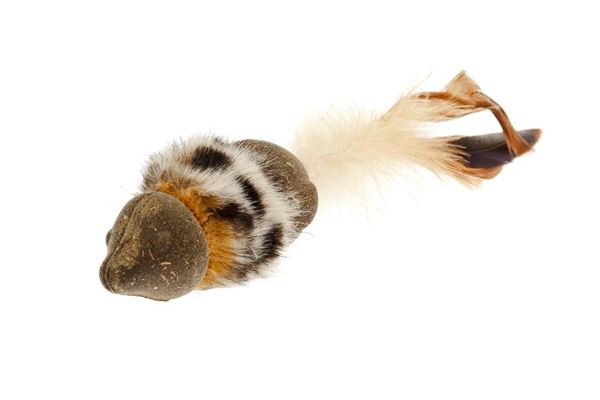 OFF RATËN CON PLUMAS Y CATNIP 8CM