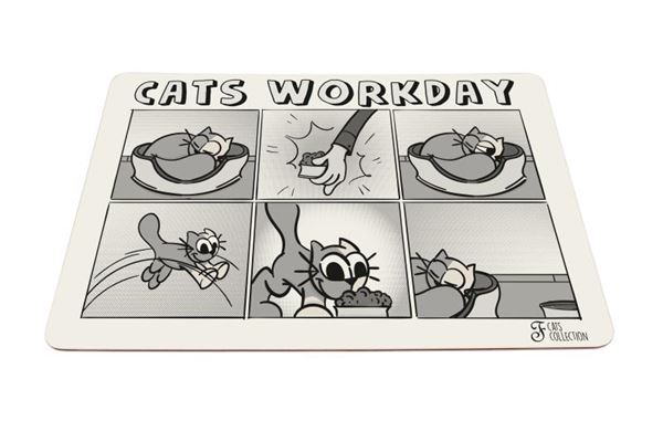 TAPPETINO CIOTOLE CATS WORKDAY 43X30CM