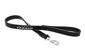 GUINZ. CORTO PELLE BORCHIE 2,5X80CM NERO