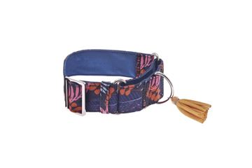 COLLARE MARTINGALA KAMI M 5X32-46CM BLU