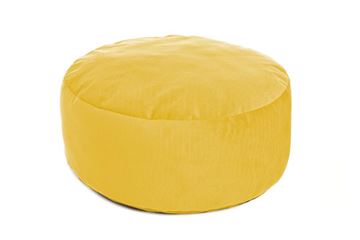 VELVET POUF Ø 60CM-H.20CM YELLOW