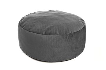 VELVET POUF Ø 60CM-H.20CM GREY