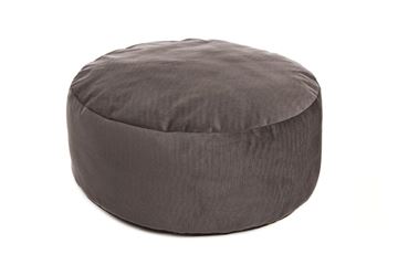 VELVET POUF Ø 60CM-H.20CM GREY