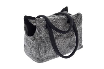 Εικόνα της GAIA WOOL BAG 38X23X32CM WHITE BLACK