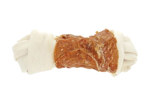 RAWHIDE BONE W/CHICKEN 5PCS 10CM