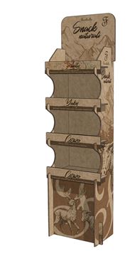 PRESENTOIR VIDE SNACK NATURALI 48X30X170