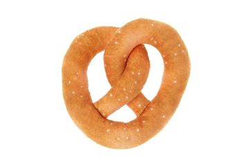 PRETZEL TESSUTO+GOMMA 17X16X5CM 3PZ