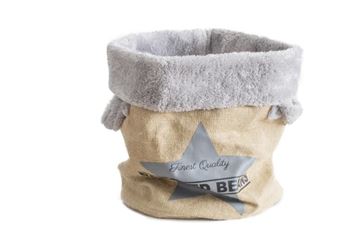 MC 6P CESTINO IMBOTTITO JUTA 29X38CM GRIGIO