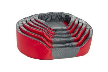 CORBEILLE IMPER. OVALE 102X87X27CM ROUGE